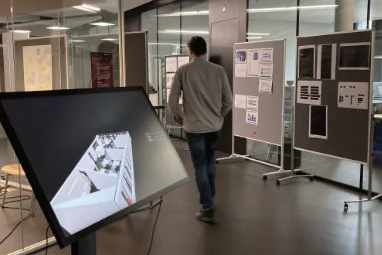 The interactive display at the Institute for Interactive Technologies